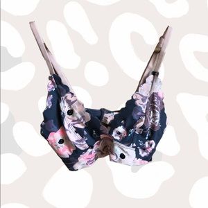 Floral scalloped bralette. NWOT